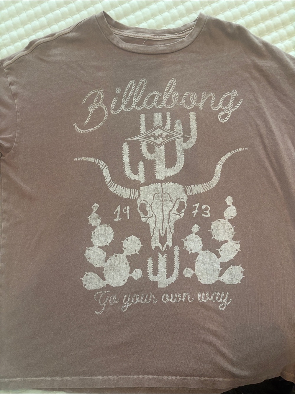 Billabong Dusty Mauve Desert Skull Graphic Tee